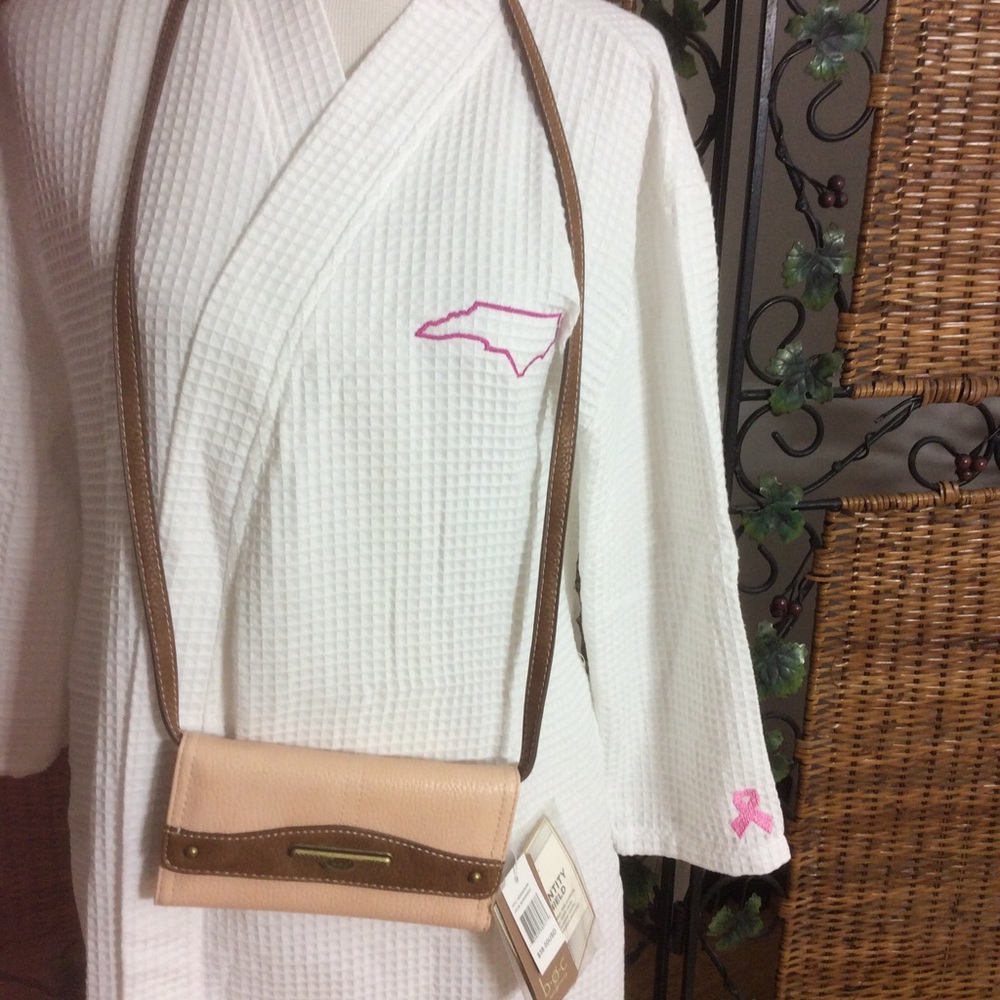 B.O.C. Crossbody Clutch NWT Blush/Saddle Color